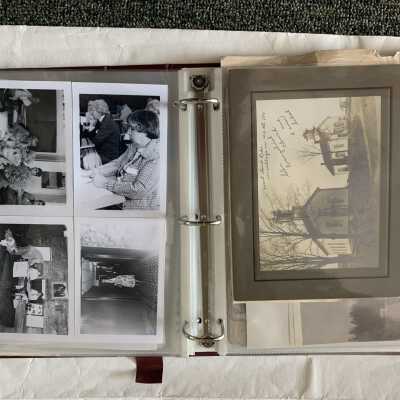 SLHS Photos Binder 2 Pages 13 and 14: SLHS Photos Binder 2 Pages 13 and 14 - Salem Evangelical Church and two room school house photo