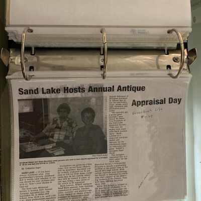 NAB Pages 83 and 84: Right Side - Greenbush Life September 2009 article regarding the SLHS Antiques Appraisal Day.
