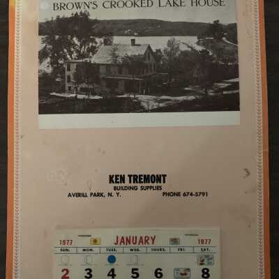 Tremont Calendar 1977: Tremont Calendar 1977 - Brown's Crooked Lake House