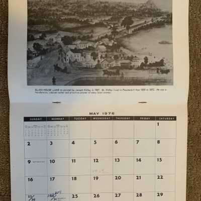 SLHS 1975-76 Calendar May 1976 - Glass House Lake
