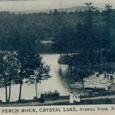 Perch Rock, Crystal Lake, Averill Park, NY: Perch Rock, Crystal Lake, Averill Park, NY, postcard.