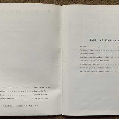 First 50 Years - Averill Park Central School - Table of Content
