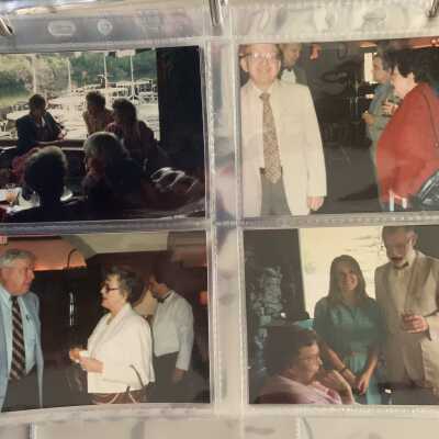 PB1 Page 33 - 1993 Annual Meeting Crooked Lake House: Upper left - Mary French, Iona Mosher, Madolyn Carpenter and Elanor Zaki
Upper right - John and Halina Kacharian
Lower left - Stan Supkis and Irv Edwards
Lower right - Velma Bushnell, Karen Kemp and Irv Edwards.