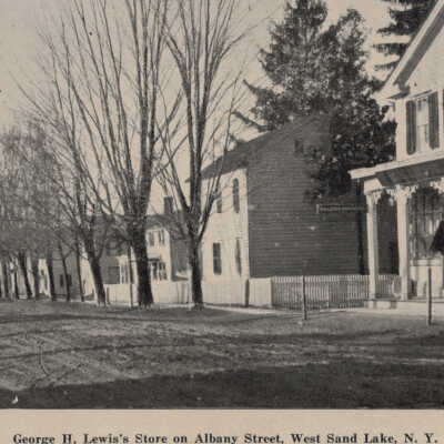 George H. Lewis's Store on Albany Street, West Sand Lake, NY: George H. Lewis's Store on Albany Street, West Sand Lake, NY,  postcard.