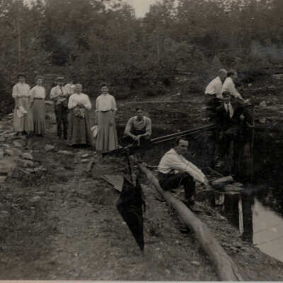 Hunting Camp 3: Unknown location or individuals postcard.