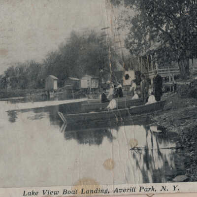 Lake View Boat Landing, Averill park, NY #1: Lake View Boat Landing, Averill park, NY, postcard.  Specimen 1 of 2.