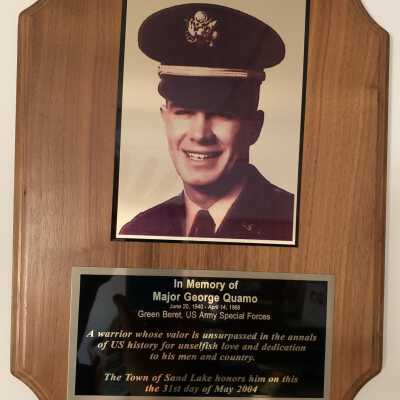 Major George C. Quamo Memorial Plaque and Display