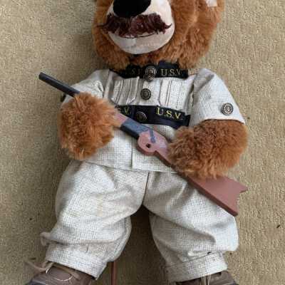 Rough Rider Teddy - Front - See the SLHS Auction Poster: Won by and in the personal collection of Mike and Nancy Perry of Averill Park, NY.  