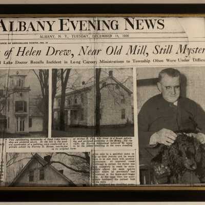 Elmer E. Reichard, M.D., Hazel Drew Article - Framed Photocopy: Newspaper article regarding Elmer E. Reichard M.D.'s recollections of the Hazel Drew murder.
