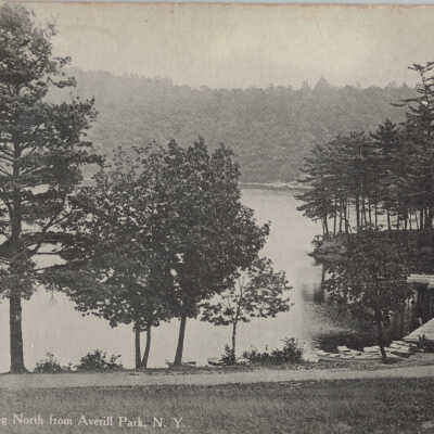Crystal Lake, Looking North from Averill Park, NY: Crystal Lake, Looking North from Averill Park, NY, postcard.