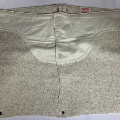 Faith Mills, Wool Underwear, Buttoned Marketing Item, Light Grey, Front: Faith Mills, Wool Underwear, Buttoned Marketing Item, Light Grey, Rear