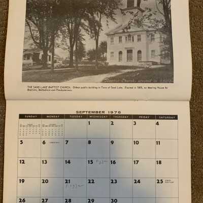 SLHS 1975-76 Calendar September 1976 - Sand lake Baptist Church