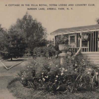 A Cottage in the Villa Royal, Totem Lodge and Country Club, Burden Lake, NY: A Cottage in the Villa Royal, Totem Lodge and Country Club, Burden Lake, NY, postcard.