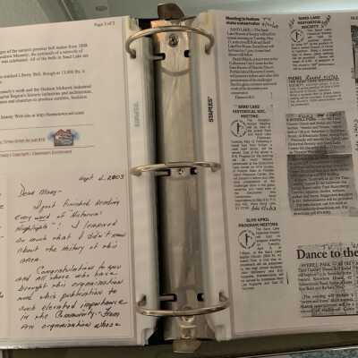 NAB Pages 39 and 40: Left Side - Highlights congratulatory note.  Right Side - PPAs regarding an Old Time Country Dance and Social at the Knowlson House, Heidi Miksch Peebles Island curator presentation, and Civil War reenactment.