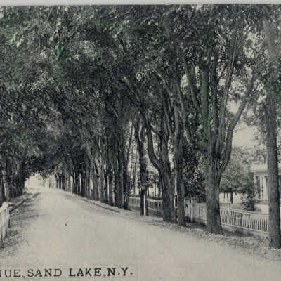 Elm Avenue, Sand Lake, NY: Elm Avenue, Sand Lake, NY, postcard.
