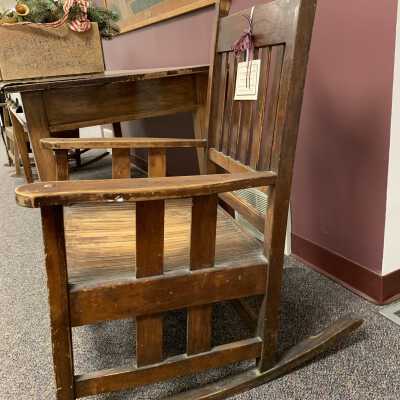 James C. Cotton Rocker - Side Chair 2: Set of two matching rocking chairs made by James C. Cotton in the 1800s.  Refer to the following URL for additional information if desired https://sandlakehistory.org/cottonhs.htm