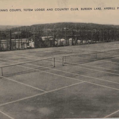 Tennis Courts, Totem Lodge and Country Club, Burden Lake, Averill Park, NY: Tennis Courts, Totem Lodge and Country Club, Burden Lake, Averill Park, NY, postcard.