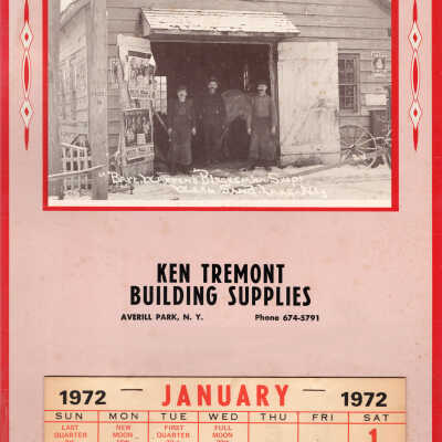 Tremont Calendar 1972: Tremont Calendar 1972 - Bart Warren's Blacksmith Shop