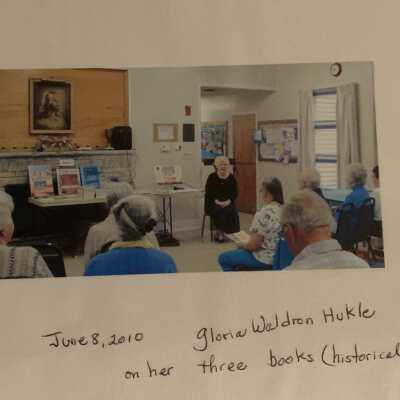 PB3 Page 60: Gloria Waldron Hukle speaking about her three historical novels.