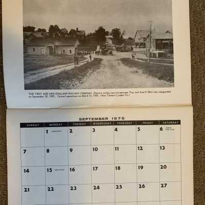 SLHS 1975-76 Calendar January 1975 - Troy and New England Railroad