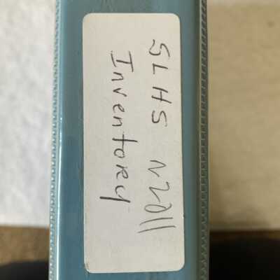 SLHS 2011 Inventory Binder - Spine View