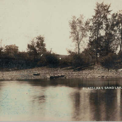 Glass Lake, Sand Lake, NY: Glass Lake, Sand Lake, NY, postcard.