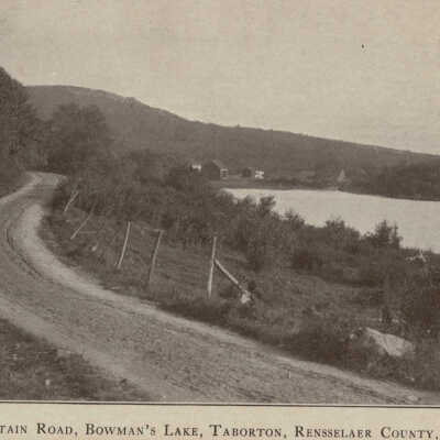 Mountain Road, Bowman's Lake, Taborton, Rensselaer County, NY: Mountain Road, Bowman's Lake, Taborton, Rensselaer County, NY, postcard.  