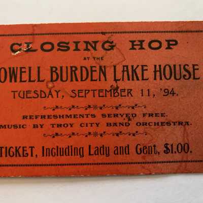Page Protector 16 - Howell Burden Lake House Closing Hop Ticket - Front
