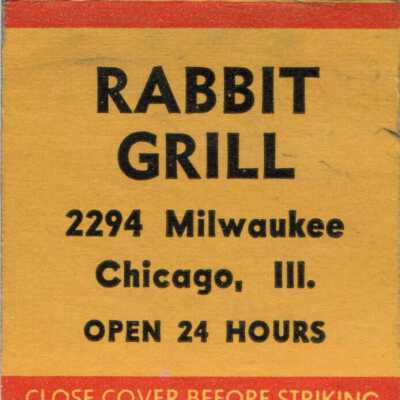 Rabbit Grill matchbook
