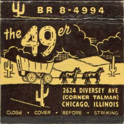 49er Restaurant matchbook