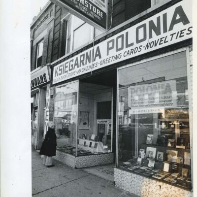 Exterior of Polish book store at 2886 North Milwaukee
