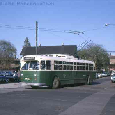 Westbound Armitage Ave Electric Trolley Bus #9601