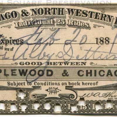 Chicago & North-Western Railway 25-ride pass