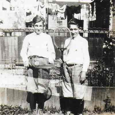Bill and Stanley Jarek on Carver St about 1925