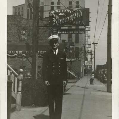 Navy man on Diversey Ave