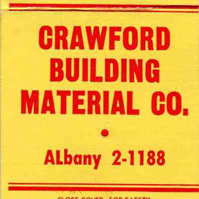 Crawford Building Material Co. matchbook