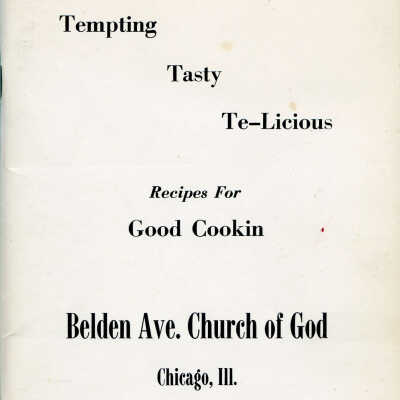 Tempting Tasty Te-Licious Recipes for Good Cookin Belden Ave Church of God cookbook