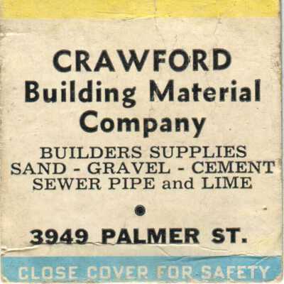 Crawford Building Material Company matchbook