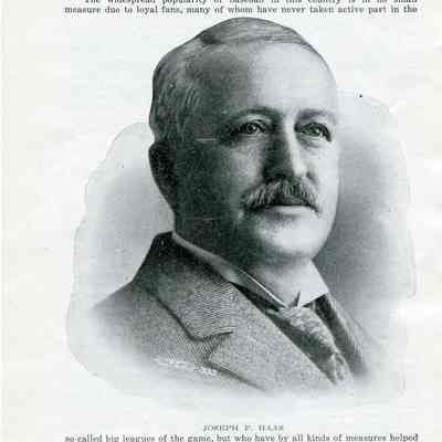 Joseph F. Haas has been a friend indeed to the big and little baseball players in Chicago