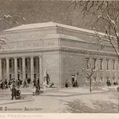 Church of Christ Scientist in Winter Illustration