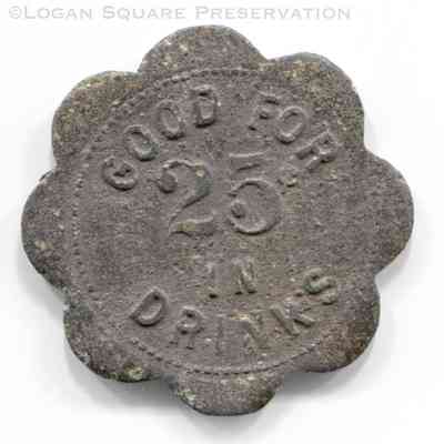 Mil-Arm Inn Tavern Token: Reverse of token