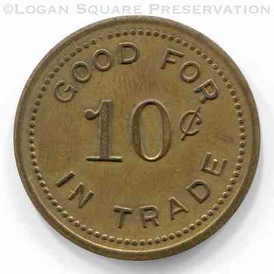 Royal Restaurant 10¢ Tavern Token: Reverse of token
