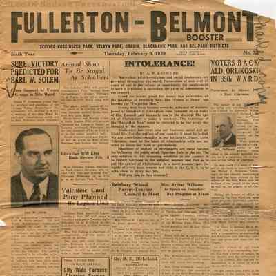 Fullerton-Belmont Booster - February 9, 1939