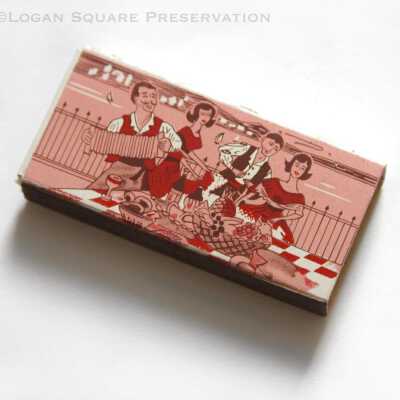 Luigi's Restaurant matchbox: Bottom of matchbox