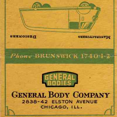 General Body Company matchbook