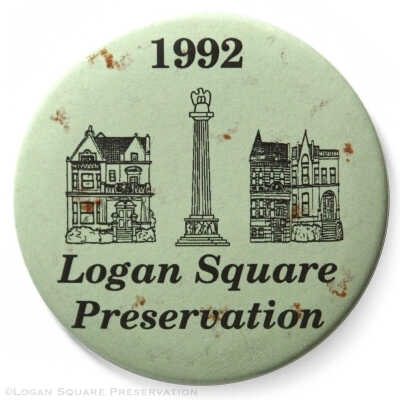 1992 Logan Square Preservation docent button