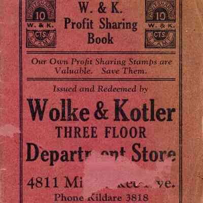 Wolke & Kotler Profit Sharing Trading Stamp Book
