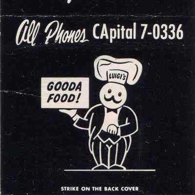 Luigi's Restaurant matchbook