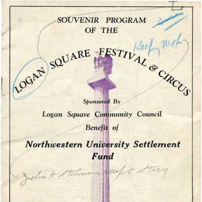 Souvenir Program of the Logan Square Festival & Circus