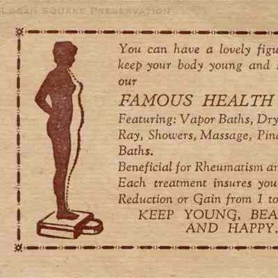Selan System of Body Beauty Contour card: Back of card